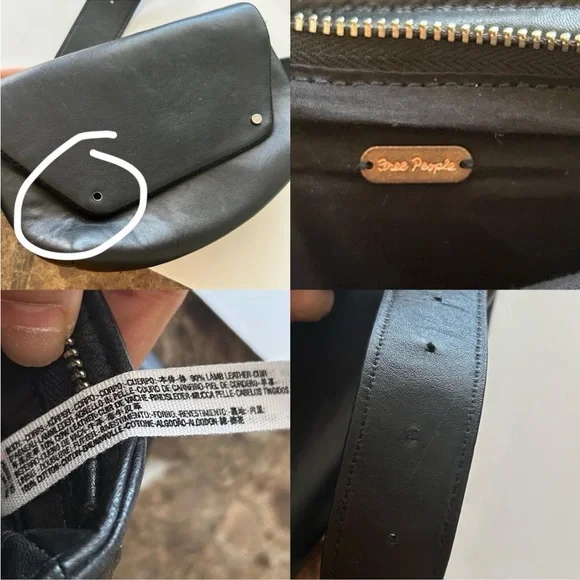 Free People Black Leather Belt Sling Bag. - Picture 7 of 11